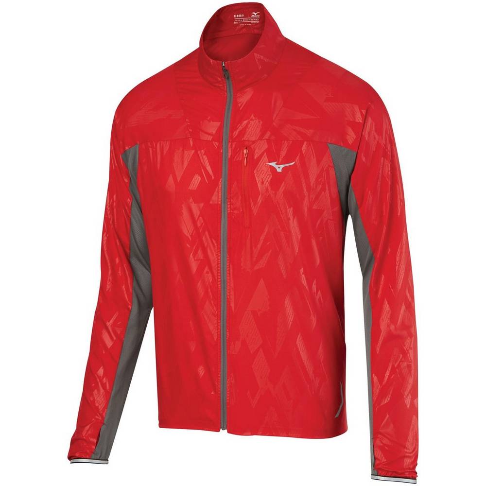 Mizuno Men's Aero Running Jacket Red (421686-ZFD)